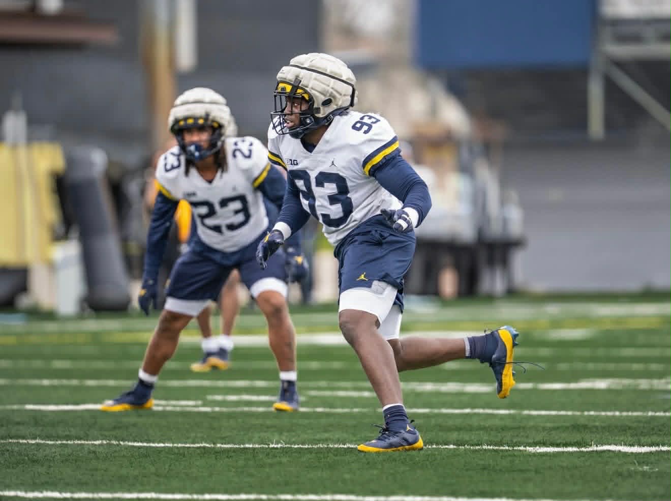 Benny Patterson III running during football practice